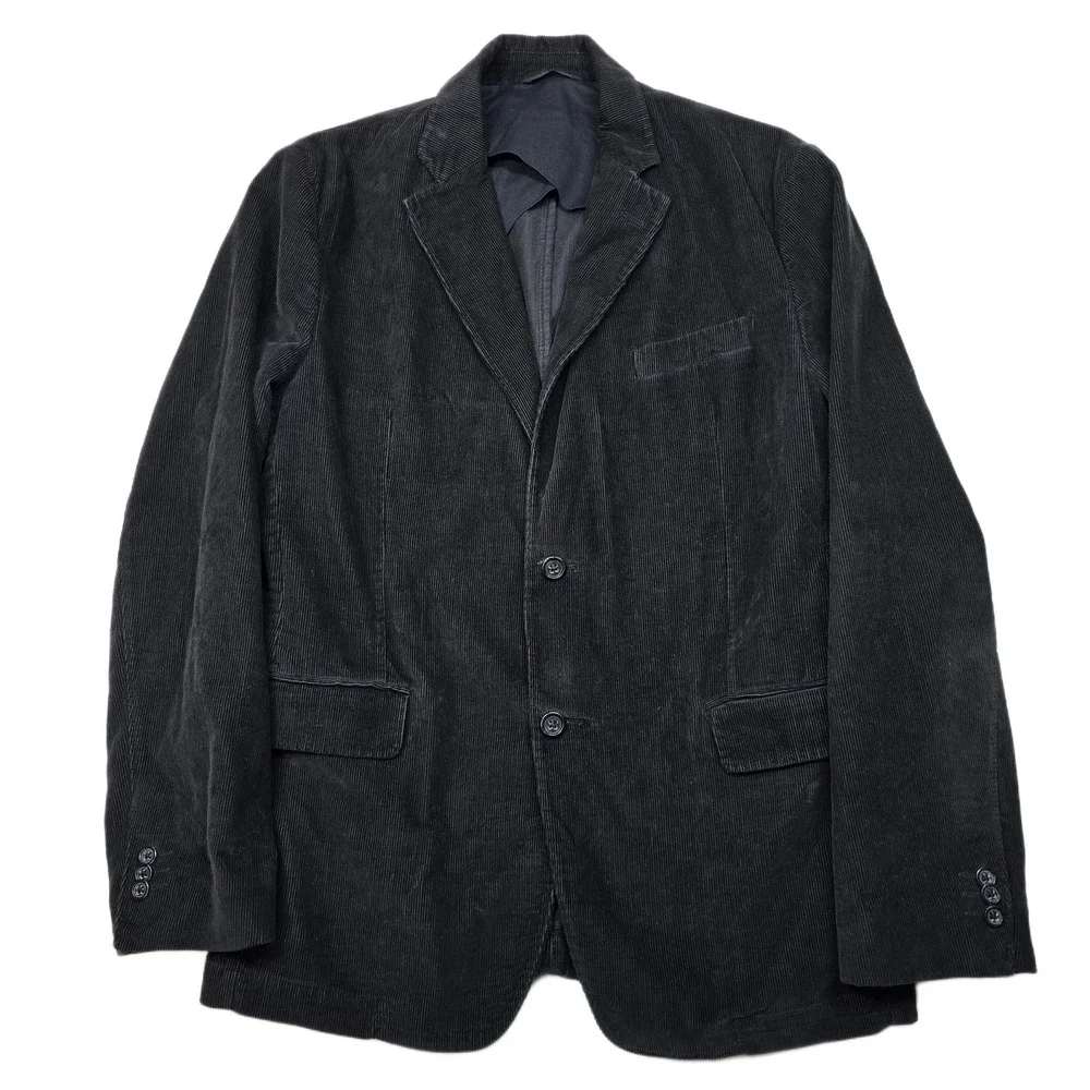 Banana Republic Corduroy Blazer Jacket Mens 42R 42 Black Sport‎ Coat
